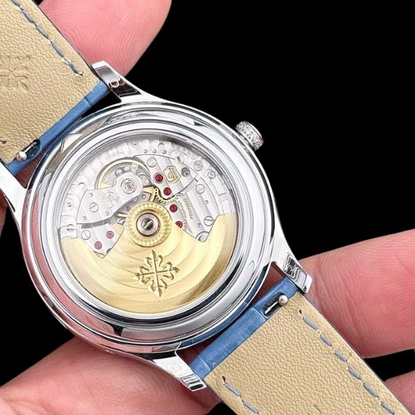 Patek Philippe Complications Bezel Kim Cương Mặt Số Trắng 